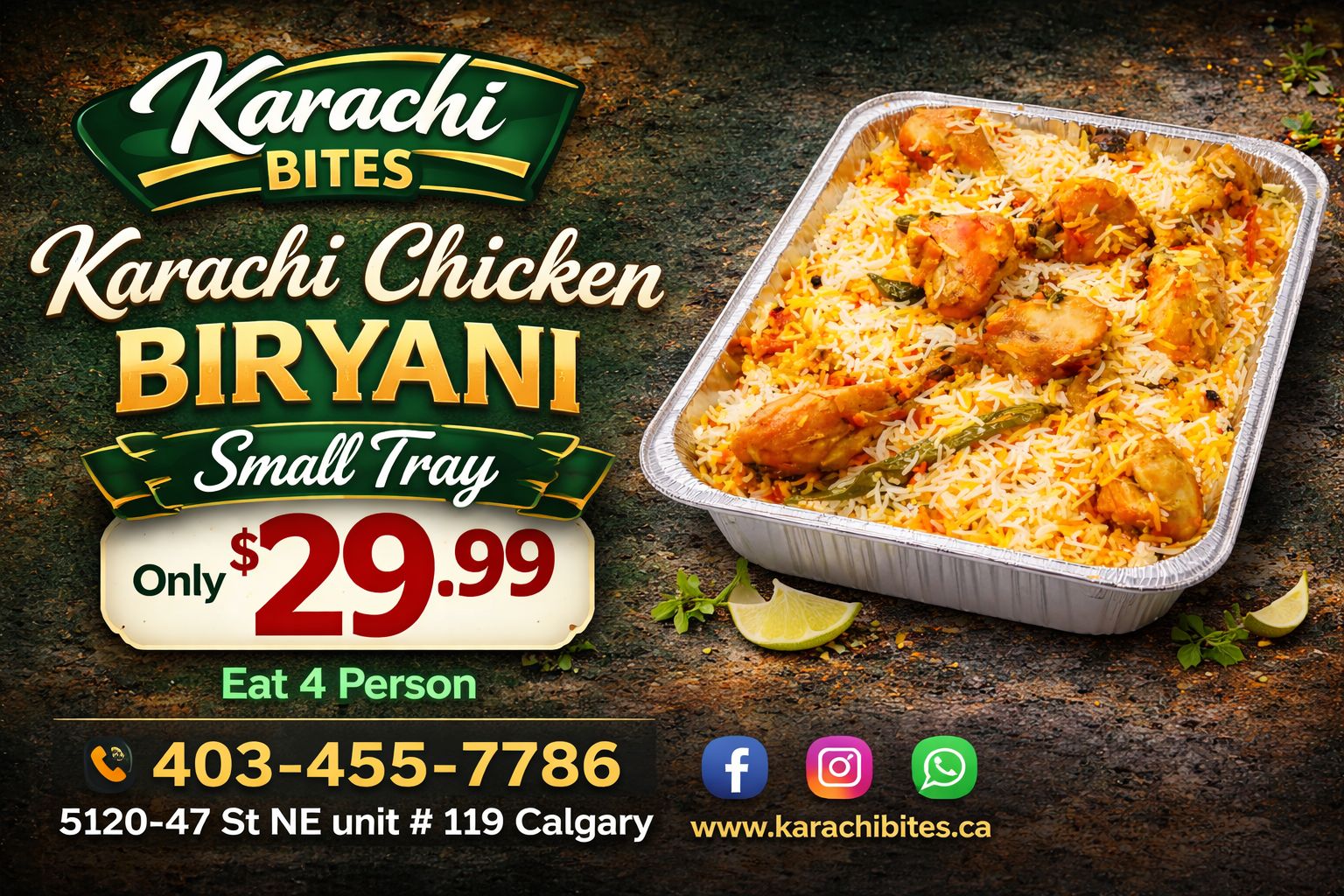 biryani small tray